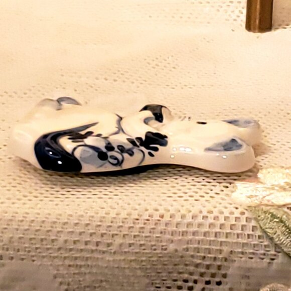 Vintage Danish Ceramic Glazed Blue White Hand-painted Mouse Solvang - Picture 4 of 8